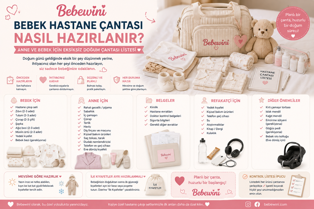 Bebek Hastane Çantası Nasıl Hazırlanır? Anne ve Bebek İçin Eksiksiz Doğum Çantası Listesi